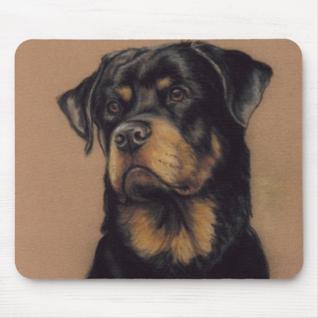 Alfombrilla De Ratón Arte Mousepad del perro de "Rottweiler" (Frente)