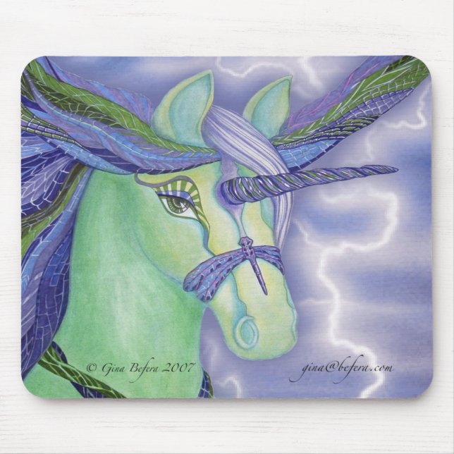 Alfombrilla De Ratón Arte Mousepad del unicornio (Frente)