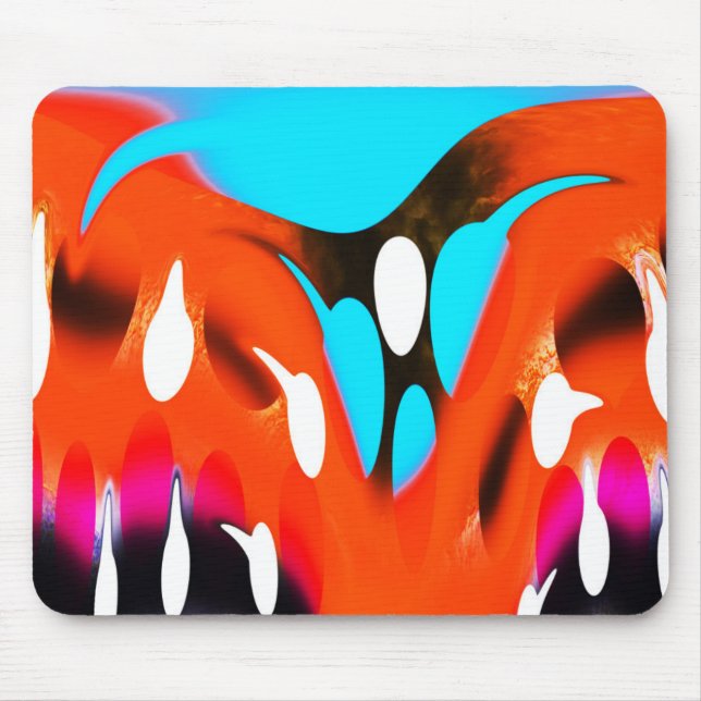 Alfombrilla De Ratón Arte naranja funky (Frente)