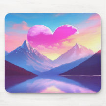 Arte paisajístico de Heart & Mountain Sunset