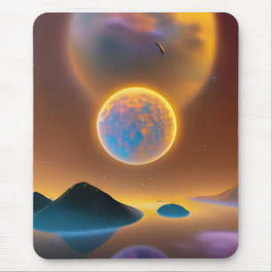 Alfombrilla De Ratón Arte paisajístico lunar