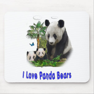 Alfombrilla De Ratón Arte Panda Love