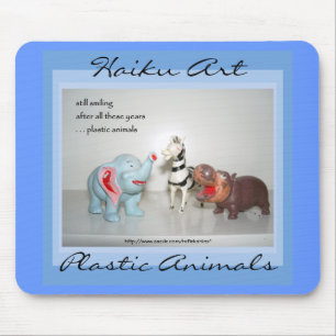 Alfombrilla De Ratón Arte plástico Mousepad del Haiku de los animales