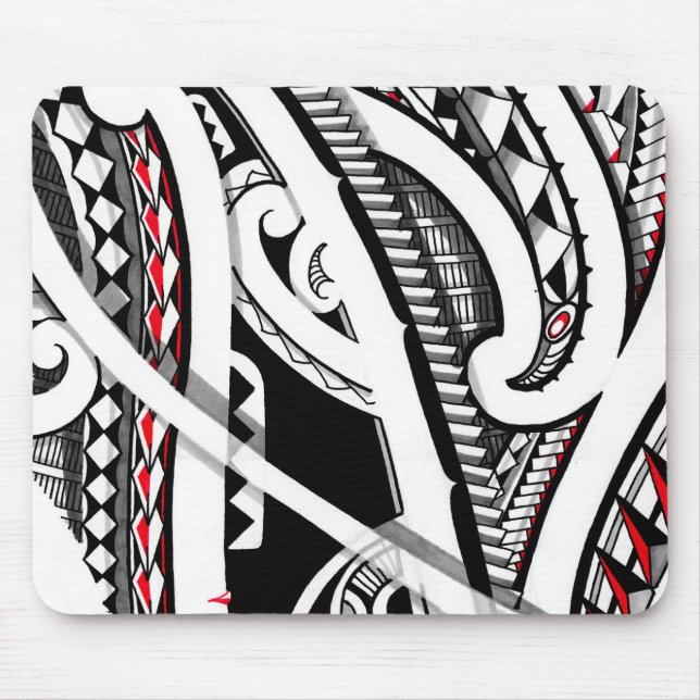 Alfombrilla De Ratón Arte polinesio/maorí tribal perfecto del tatuaje (Frente)