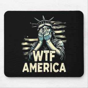 Alfombrilla De Ratón Arte político anti-Trump y democracia Qué pasa Amé