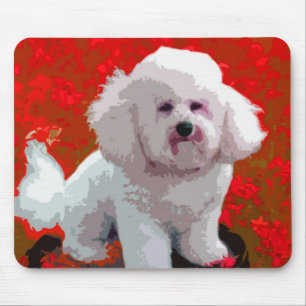 Alfombrilla De Ratón Arte pop de Bichon Frise Mousepad