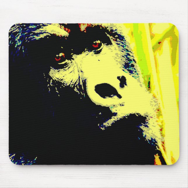 Alfombrilla De Ratón Arte pop de gorila (Frente)