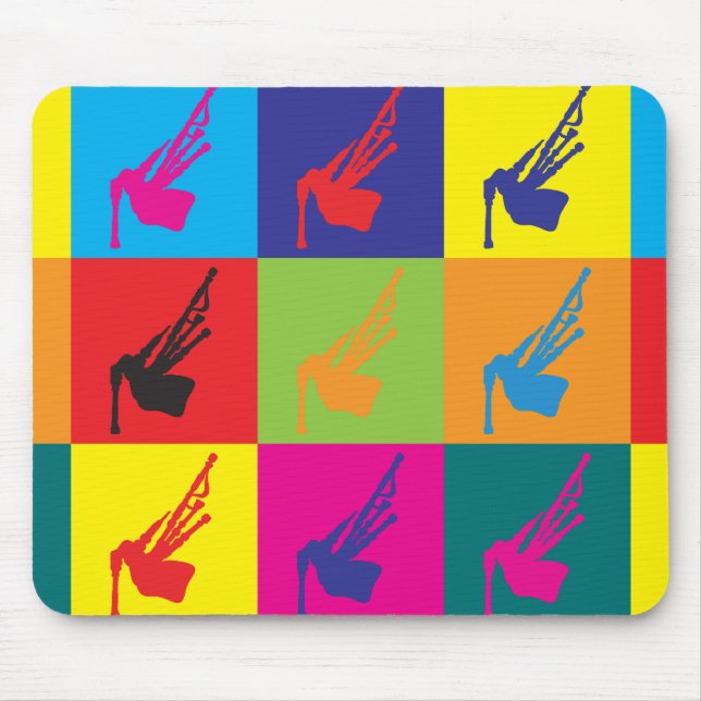 Alfombrilla De Ratón Arte pop de las gaitas (Frente)