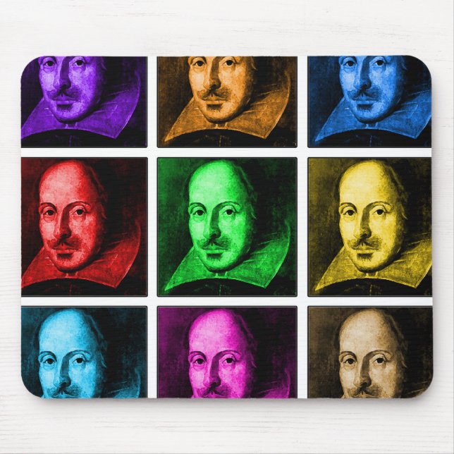 Alfombrilla De Ratón Arte pop de Shakespeare (Frente)