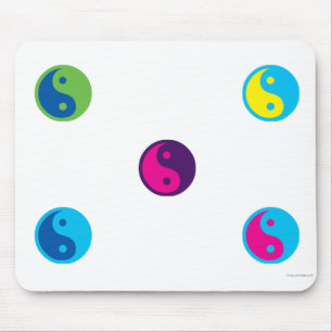 Alfombrilla De Ratón arte pop ying yang mousepad