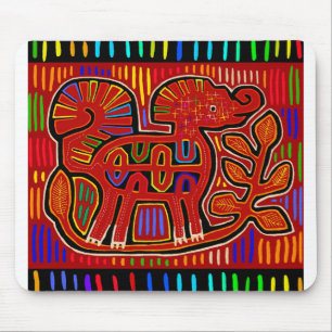 Alfombrilla De Ratón Arte Popular Mola de Elefante Bebé Indio Kuna
