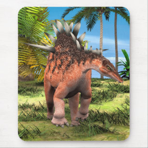 Alfombrilla De Ratón Arte prehistórico de Kentrosaurus Dinosaurio Jungl