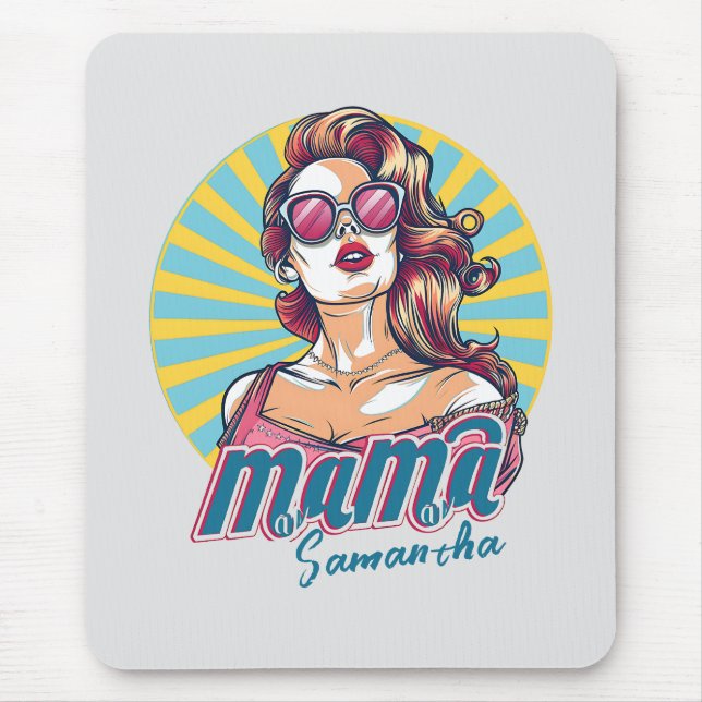 Alfombrilla De Ratón Arte Retro Mama Pop Personalizado (9) (Frente)