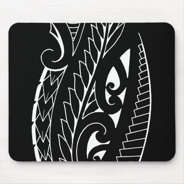 Alfombrilla De Ratón Arte silverfern blanco del símbolo nacional de (Frente)