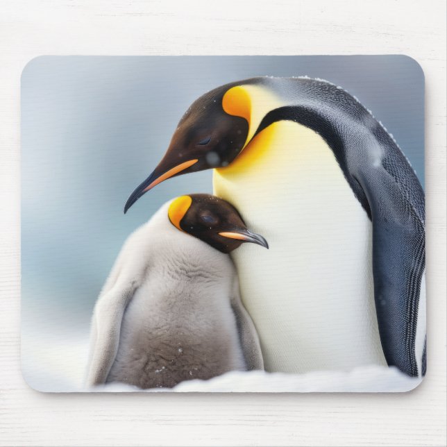 Alfombrilla De Ratón Arte silvestre de belleza de pájaro animal pingüin (Frente)