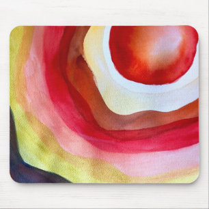 Alfombrilla De Ratón Arte solar de la acuarela del sol