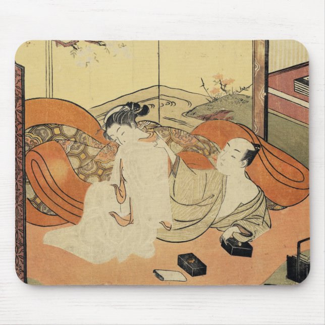 Alfombrilla De Ratón Arte ukiyo-e oirano clásico japonés (Frente)