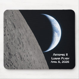 Alfombrilla De Ratón Artemis II sobrevuelo lunar