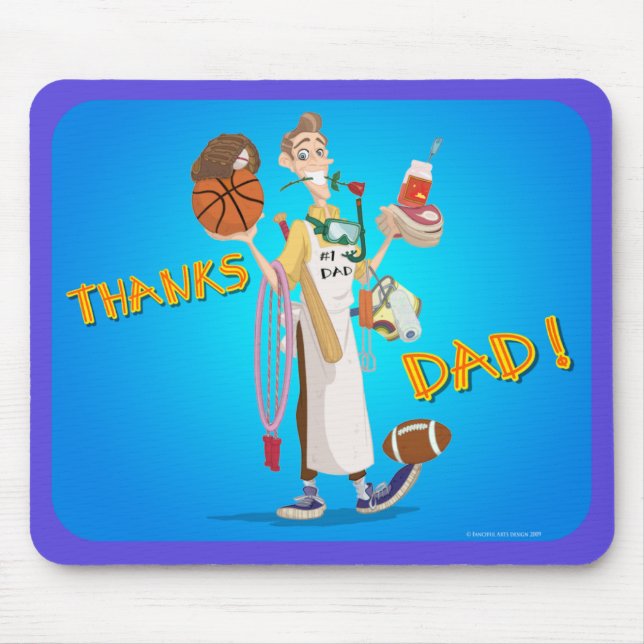 Alfombrilla De Ratón Artes imaginarios Design_THANKS_DAD_mousepad (Frente)