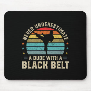 Alfombrilla De Ratón Artes marciales Cinturón negro Karate Jiu Jitsu Ta