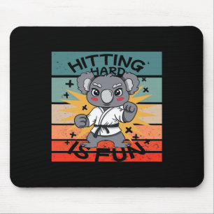 Alfombrilla De Ratón Artes Marciales de Karate de Koala Caricatura Ener