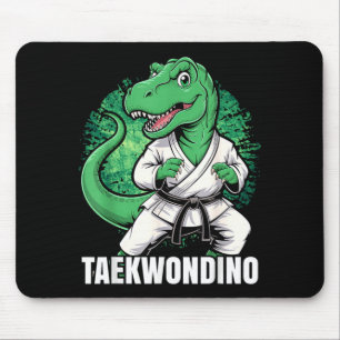 Alfombrilla De Ratón Artes Marciales Divertidas Taekwondo T Rex Dinosau
