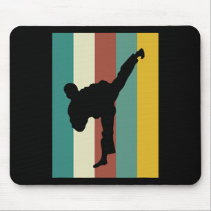 Alfombrilla De Ratón Artes marciales Kickboxing Karate Taekwondo Retro 