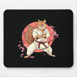 Alfombrilla De Ratón Artes Marciales Kickboxing Sakura Ardilla Karate