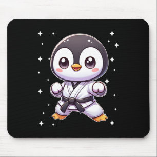 Alfombrilla De Ratón Artes marciales pingüinas de Kawaii Karate 1