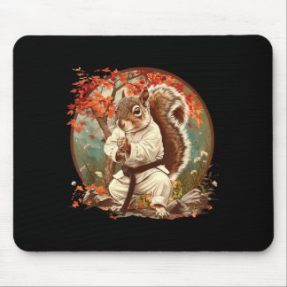 Alfombrilla De Ratón Artes Marciales Taekwondo Árbol de Otoño Ardilla J