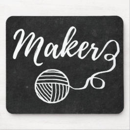 Alfombrilla De Ratón Artesanías de Maker y Típografía de Yarn Textura d