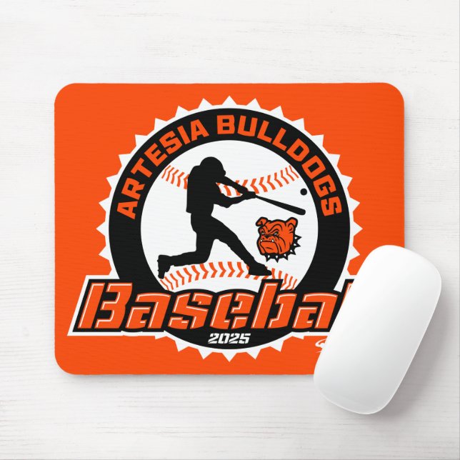 Alfombrilla De Ratón Artesia Bulldoges Béisbol Mouse Pad (Con ratón)
