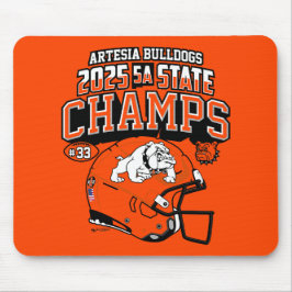 Alfombrilla De Ratón Artesia Bulldogs 2025 State Champs Mouse Pad