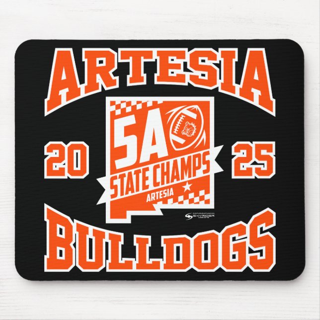 Alfombrilla De Ratón Artesia Bulldogs State Champs Logo (Frente)