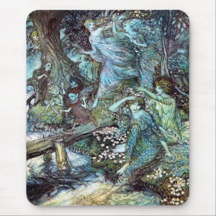 Alfombrilla De Ratón Arthur Rackham, "Wood Nymphs"