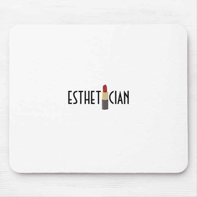 Alfombrilla De Ratón Artista estético de maquillaje de lápiz labial roj (Frente)