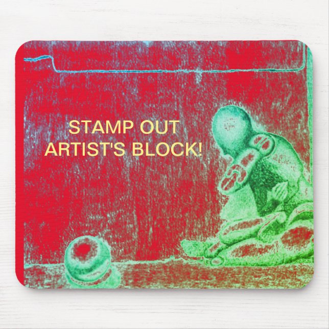 Alfombrilla De Ratón Artistas y personas creativas temen el bloqueo de  (Frente)