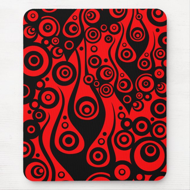 Alfombrilla De Ratón ARTs de patrones - Llamas de círculo de tatuajes | (Frente)