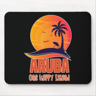 Alfombrilla De Ratón Aruba One Happy Island Hermosa Playa Sunset