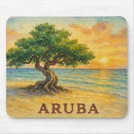 Alfombrilla De Ratón Aruba Playa Eagle Divi Tree Hora Dorada