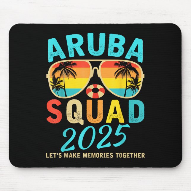 Alfombrilla De Ratón Aruba Squad 2025 Vacation Friends Family Matching  (Frente)