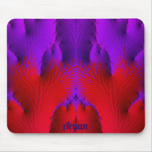 Alfombrilla De Ratón ARYAN ~ Zany Hot Shades of Red and Purple