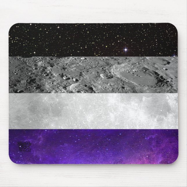Alfombrilla De Ratón As Espacial- Orgullo Asexual/ Astronomía/ Galaxia/ (Frente)