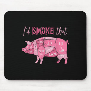Alfombrilla De Ratón Asador de cerdo ahumado Bacon Lover Gracioso Bbq C