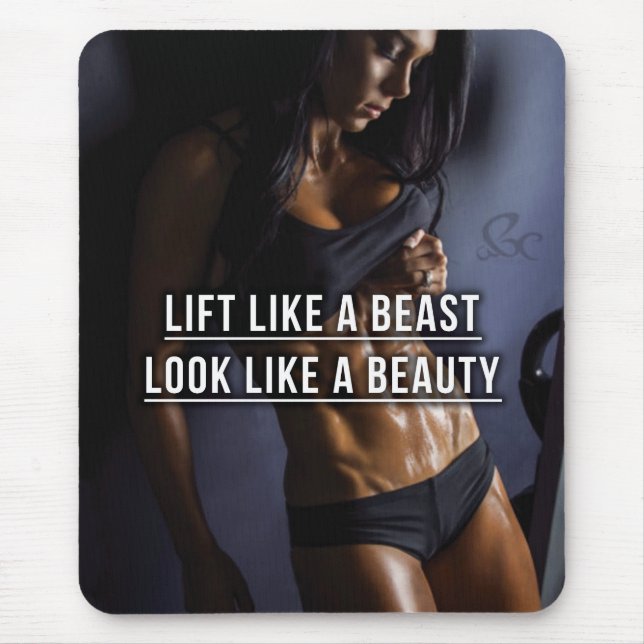 Alfombrilla De Ratón Ascensor Como Una Bestia, Parece Una Belleza - Ent (Frente)