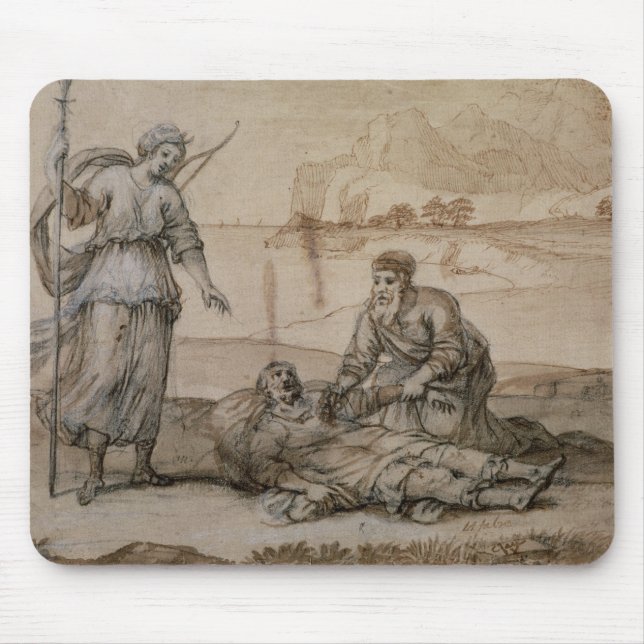 Alfombrilla De Ratón Asclepius que restablece Hippolytus (pluma y (Frente)