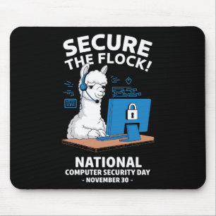 Alfombrilla De Ratón ¡Asegure la bandada! Día de Seguridad Informática