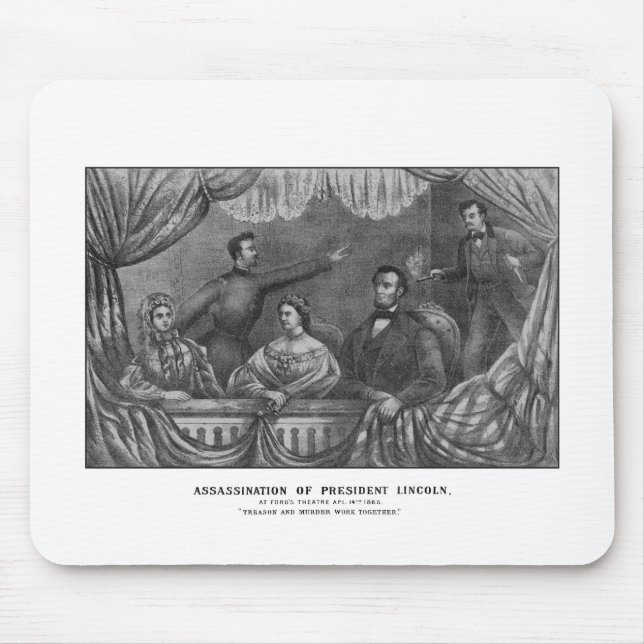 Alfombrilla De Ratón Asesinato de presidente Lincoln (Frente)