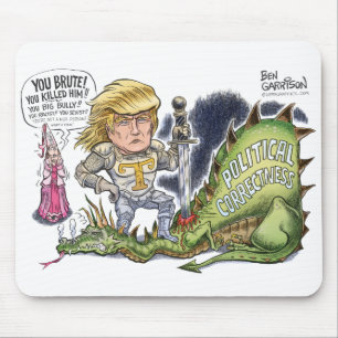 Alfombrilla De Ratón Asesino Mousepad del dragón de Donald Trump
