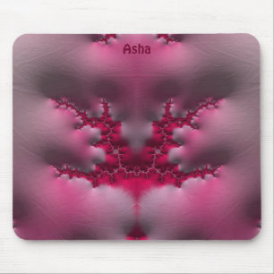 Alfombrilla De Ratón ASHA ~ Blanco y rosa